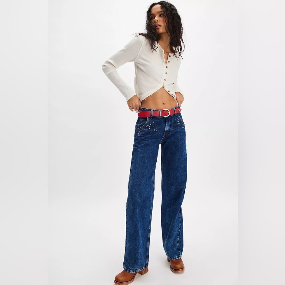 Understated Leather Money Maker Jeans in Indigo